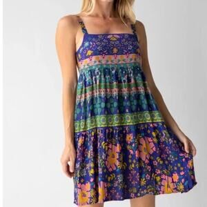 NATURAL LIFE Colorful Floral Mini Dress